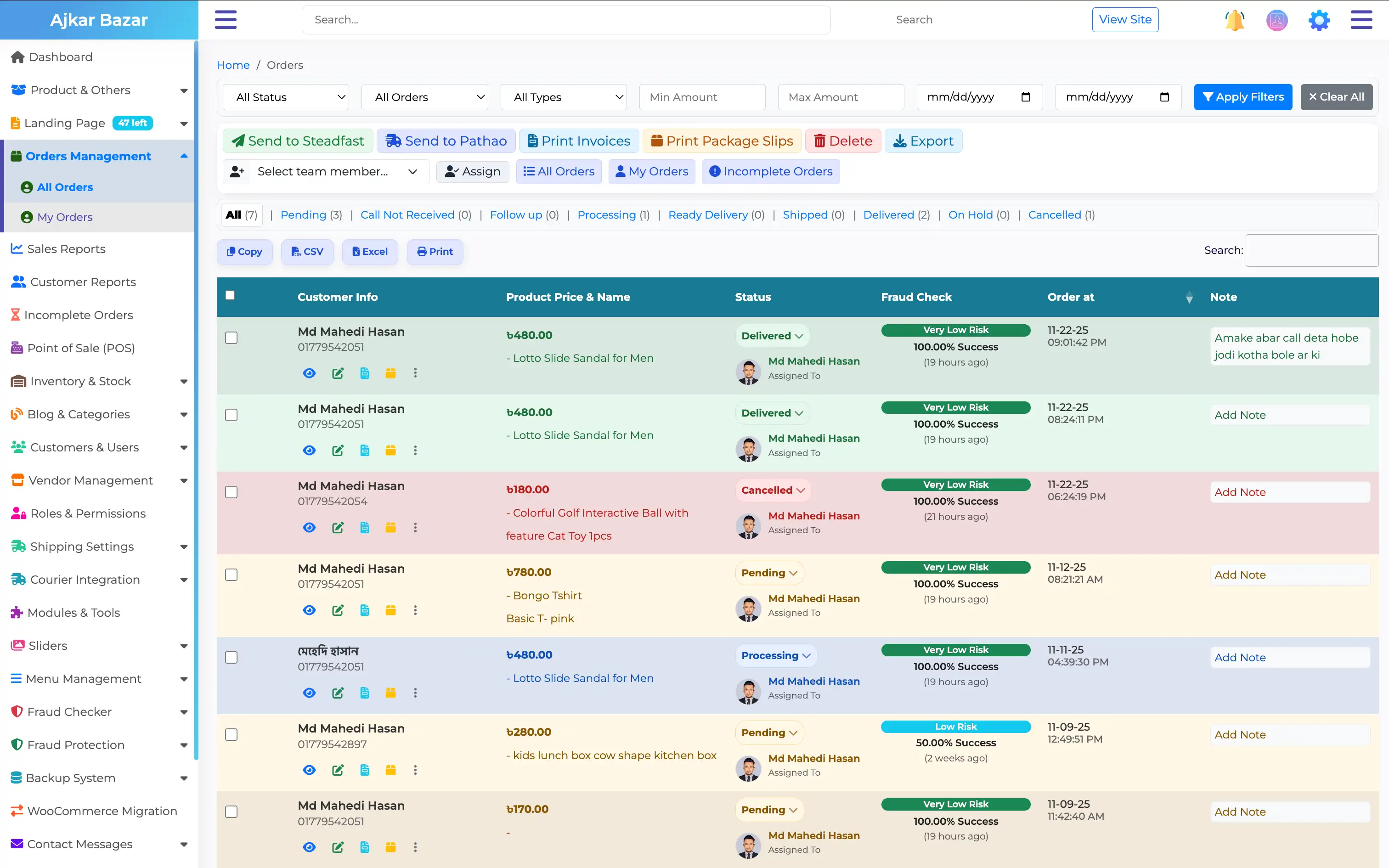 Admin Dashboard Preview